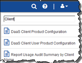 An example list of search results.